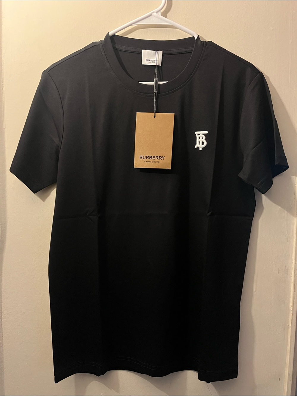Burberry Black Short Sleeve TB Monogram Tee